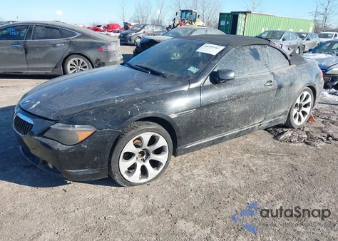 2004 BMW 645Ci z USA, uszkodzony, nr VIN WBAEK734X4B321915